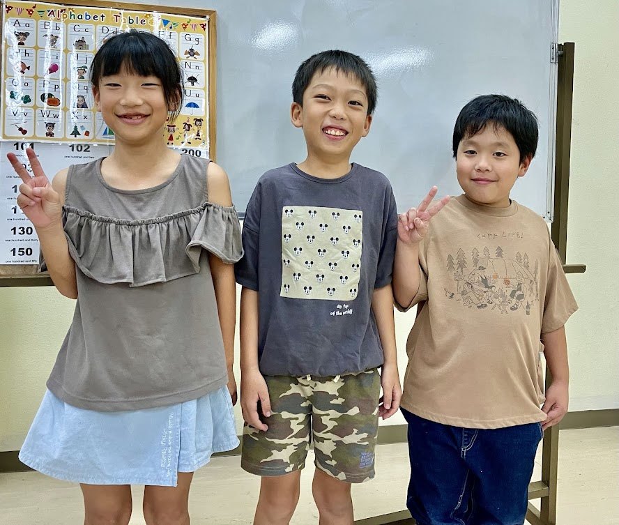 レッスンのあとに笑顔を見せる子どもたち